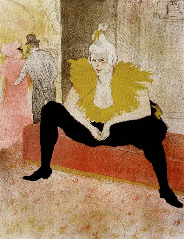 Henri  Toulouse-Lautrec The Seated Clowness oil painting picture